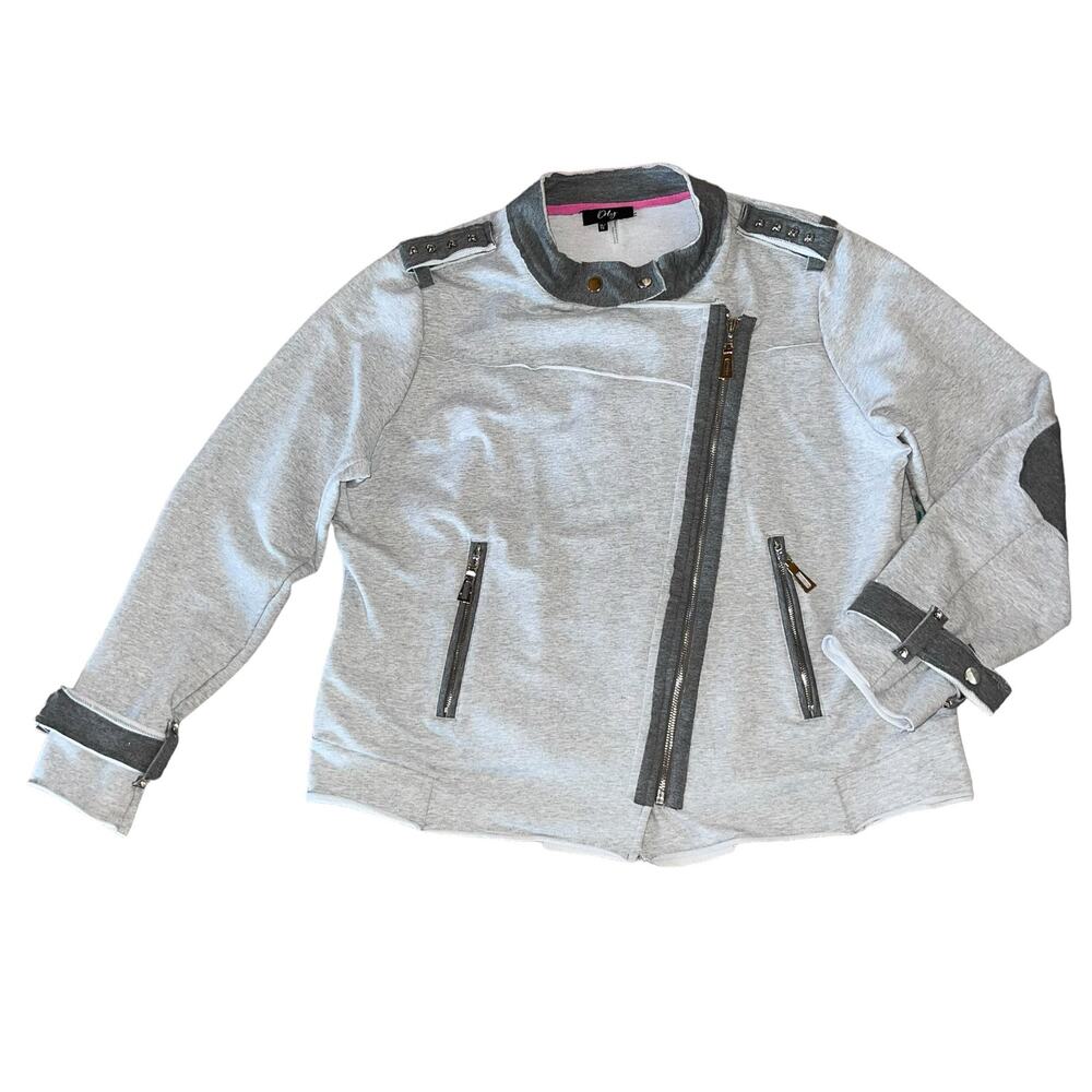 Fleece Jacket Full Zip Sweatshirt Studded - Picture 5 of 13
